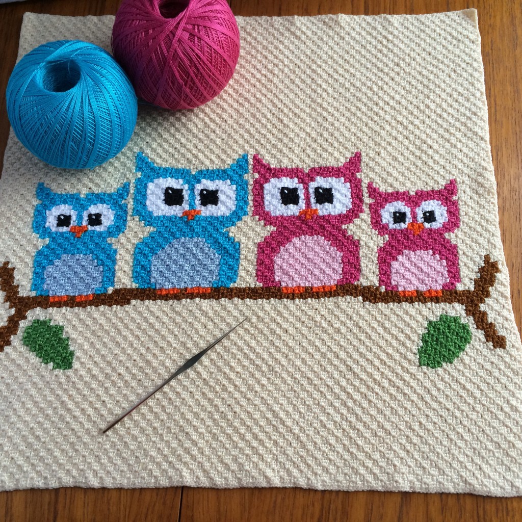 Owl cushion cover DoubleTrebleTrinkets